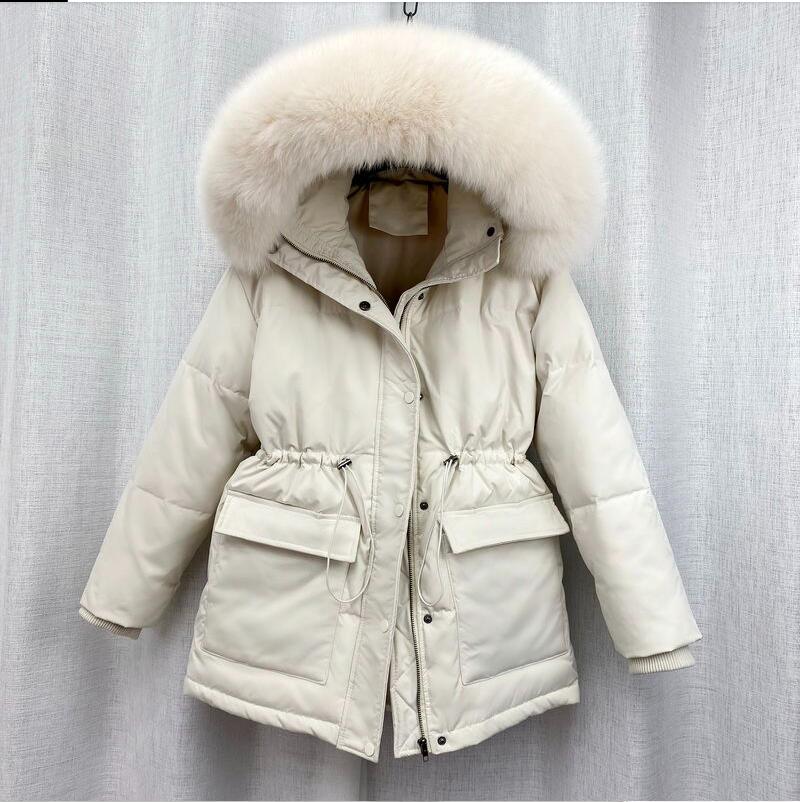 2022-Cotton-Padded-Fur-Parka-New-Big-Fur-Collar-Down-Winter-Jacket-Women-Thick-Warm-Parkas-1 2022 Cotton Padded Fur Parka New Big Fur Collar Down Winter Jacket Women Thick Warm Parkas 1