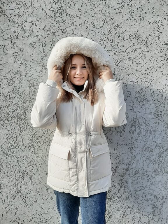 এই শীতের মরসুমে কি প্রবণতা আছে? 1 2022 Cotton Padded Fur Parka New Big Fur Collar Down Winter Jacket Women Thick Warm Parkas 2