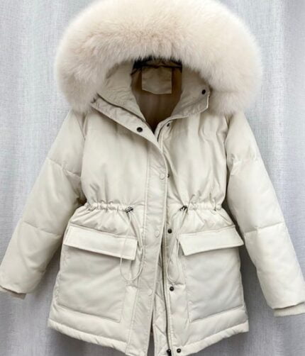 2022 Cotton Padded Fur Parka New Big Fur Collar Down Winter Jacket Women Thick Warm Parkas.jpg 640x640