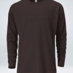 Mens Premium Blank Full Sleeve T-Shirt - Navy