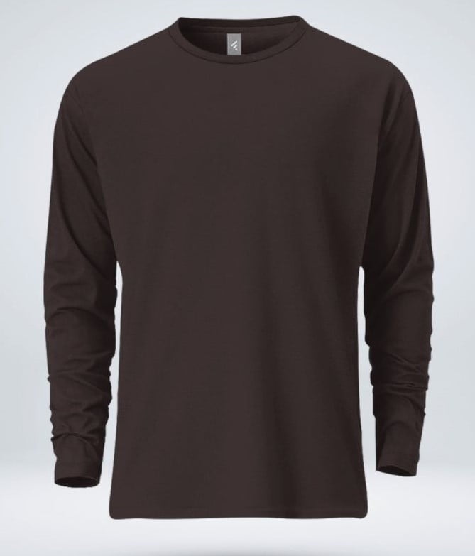 Mens Premium Blank Full Sleeve T-Shirt - Chocolate Mens Premium Blank Full Sleeve T-Shirt - Navy