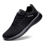 Men Women Sneakers Running Sport Shoes Breathable, Sweat-Absorbent, Light, Hard-Wearing, Anti-Odor 4 Running Sport Shoes Black