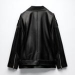 Fashion Black Faux Leather Jacket Ladies 2 Women 2022 Spring Fashion Black Faux Leather Jacket Ladies Casual Zipper Biker Coat Female Autumn Loose 1