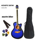 Matte Blue Premium Acoustic Guitar