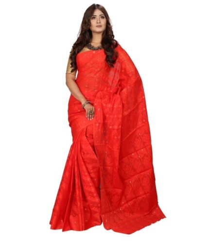Jamdani Silk With Thread Work Saree