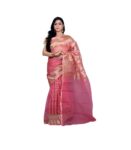 Pink Silk Jamdani Sare