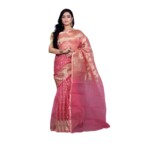 Pink Silk Jamdani Sare