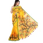Pure Basunti Muslin Silk Sharee